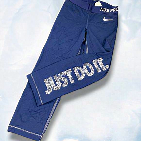 Blue Nike Capri‎ leggings - Picture 1 of 4